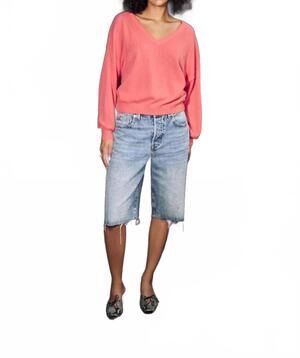 NEW COLORUSH abby reversible jumper in cerise